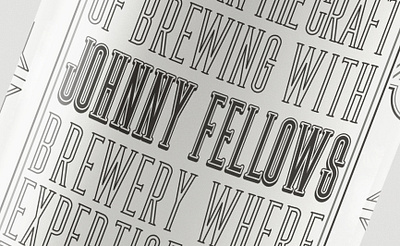 Johnny Fellows | Brand alcohol beer brand branding bw can classic creative elegant graphic design high end inspiring label minimal packaging premium text typography visual identity