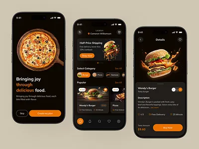 Fresh Bites -Food Delivery Mobile App delivery delivery service first food food food app food delivery food order foodie ios mobile mobile app mobile design ordering restaurant ui design uiux ux ux design