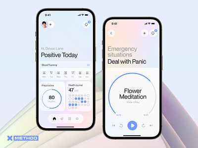 Mental Health App android health healthcare interface ios meditation mental mobile mobile app design mobile ui mood psychology tracker ui ui ux ux