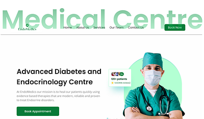 Medical Centre Website: Landing Page doctor landing page hospital landing page hospital web ui hospital website hospital website design medical centre website medical centre website design medical landing page medical responsive design medical website medical website ui