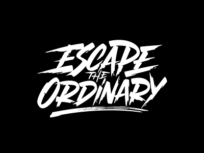 Escape the Ordinary calligraphy font lettering logo logotype typography vector