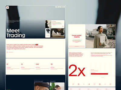 meet trading® (N°01) — concept layout branding breathing crypto design graphic design interface layout logo minimal red trading typography ui user experiece user interface ux web design whitespace widget