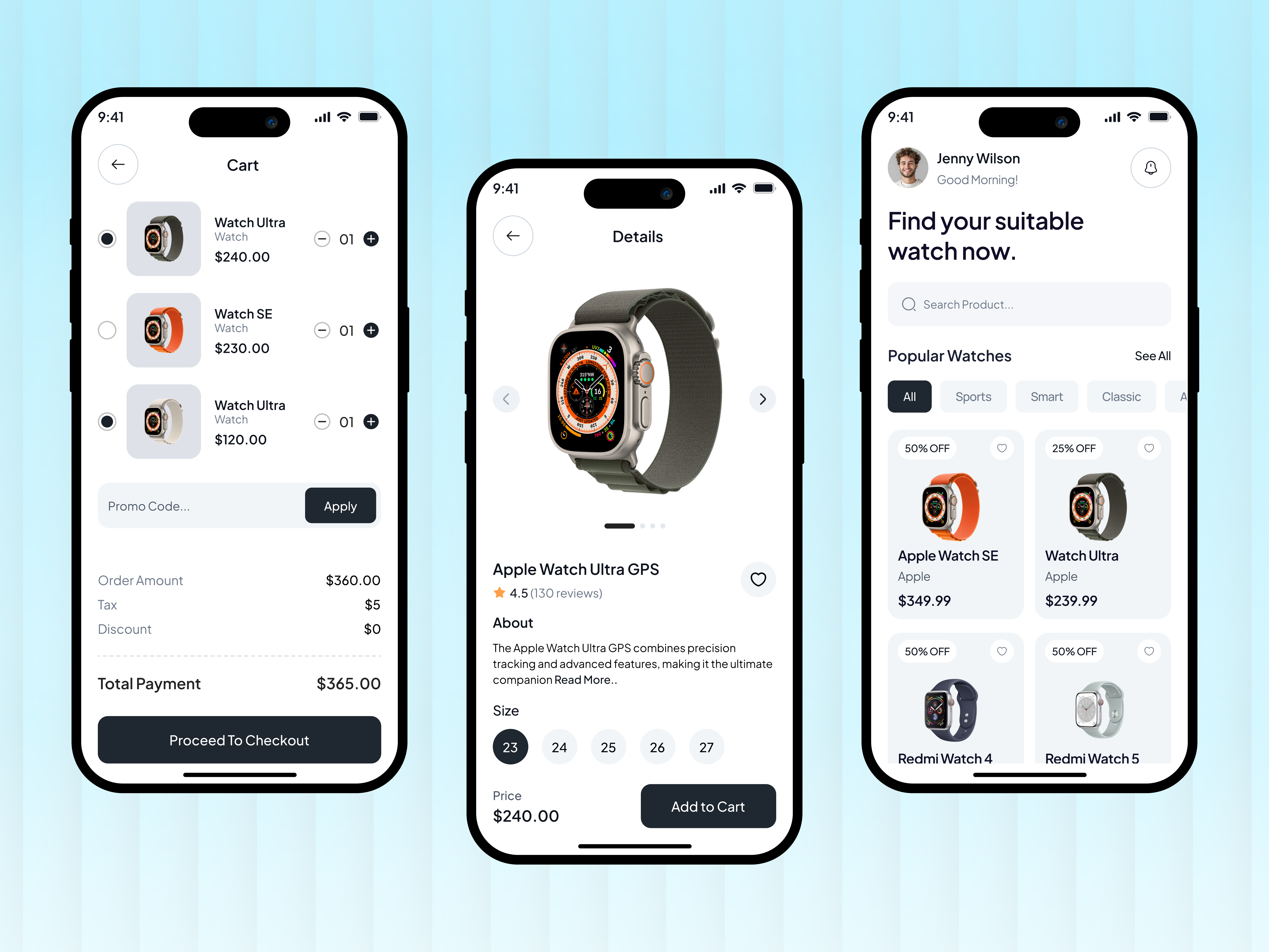 Watch E-Commerce Mobile App Design e commerce app luxury watch product page shopping app watch app watch store watch ui