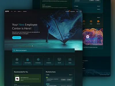 Arm ServiceNow Employee Center Concept center clean dark ec employee employee center now service servicenow ui
