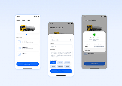 Fleet Management Mobile App ui