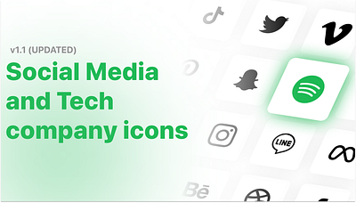 Social Media And Tech Company icons ui ux