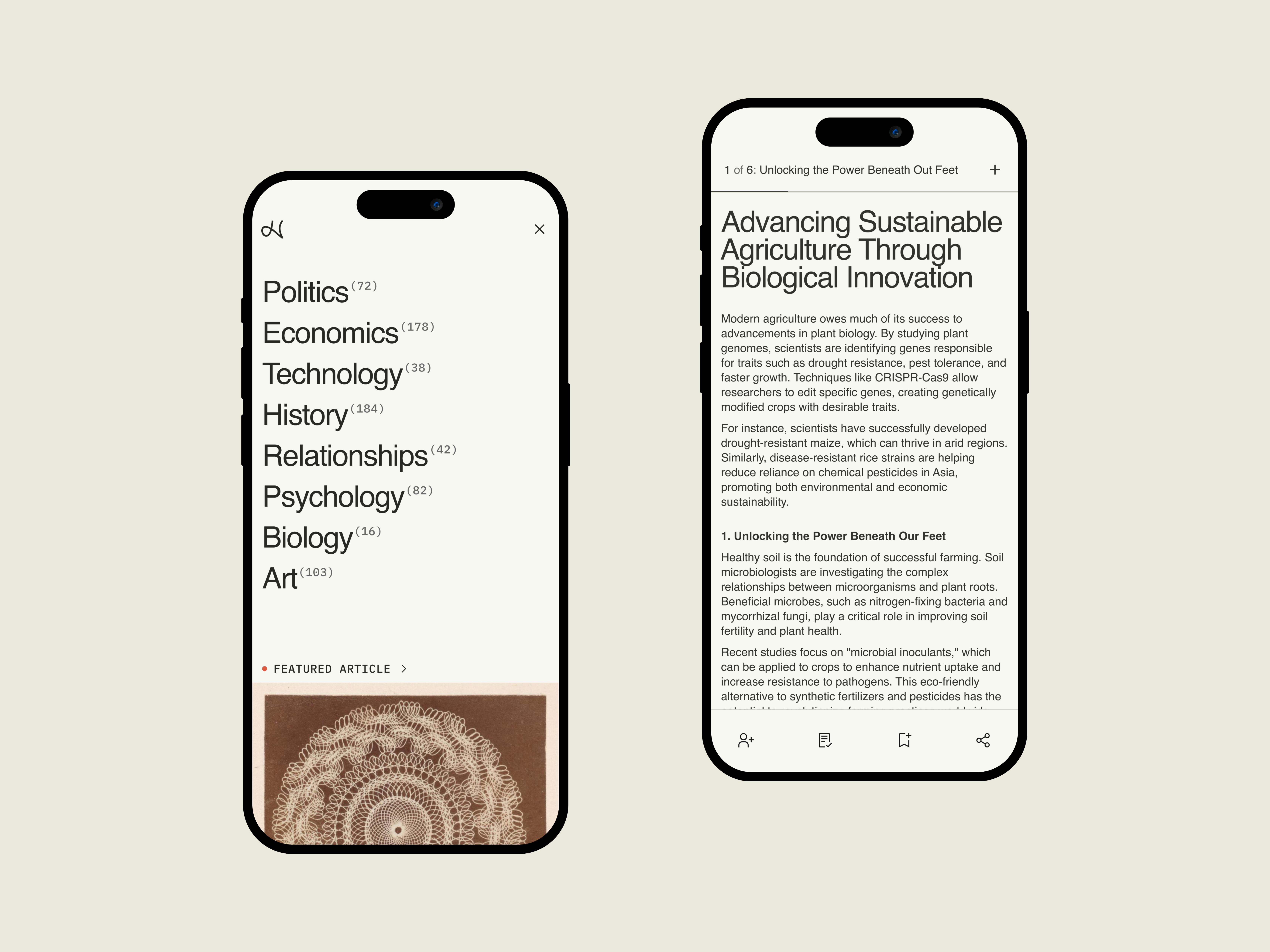 A Social Platform for Research and Collaboration app articles collaboration design education helvetica mobile research social ui