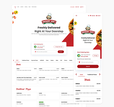 Online Ordering Website & Responsive - Deliverit e commerce food website online sales order website responsive ui ux website