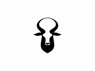 Minimalist Bull Head Logo angus animal branding bull design emblem farm icon identity illustration logo mark minimalist modern negative space restaurant sports symbol vector