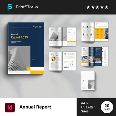 Annual Report Template annual annual report brochure business business proposal clander company profile corporate creative proposal graphic design list minimal minimalist new print project proposal report sheet template