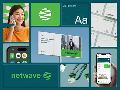 Netwave – Branding for Telco App app app branding brand design brand guideline design brand identity branding logo mobile data network operator sim app sim network telco telecom telecom app telecom operator telecommunication visual identity vivasoft