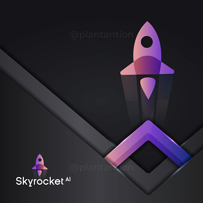 Skyrocket AI graphic design logo