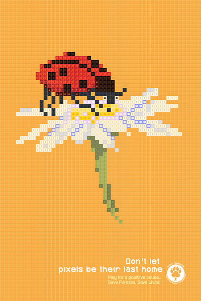 Pixel Art animal craxinno craxinnotechnologies design figma design flower graphic design illustration lady bug pixel pixel art pixel design pixels save animal save birds save forest software development ui uiix wild