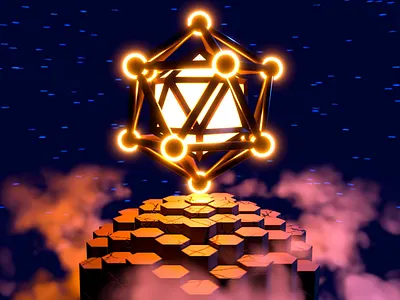 Unknown Artifact at the Peak 3d animation blender illustration loop motion design motion graphics sylized