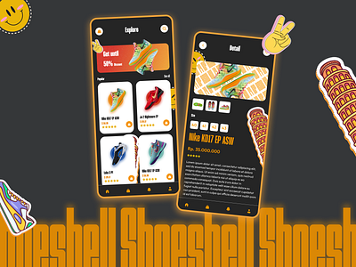 Shoeshell design ecommerce graphic design ui uiux