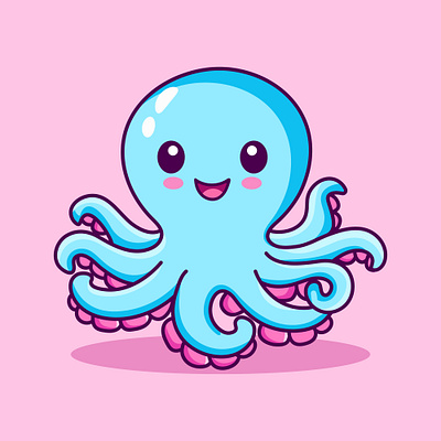 funny octopus cartoon fish