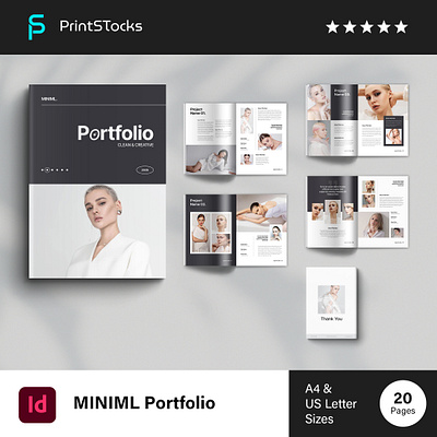 MINIML Portfolio Template a4 annual branding brochure clean corporate creative proposal design graphic design layout lookbook magazine minimal minimalist modern photobook photography portfolio print template