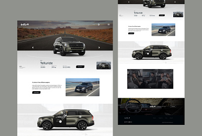 Car Website - KIA car minimalist modern web design website