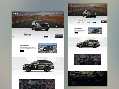 Car Website - KIA car minimalist modern web design website