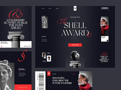 Website for an Event Company ✦ Shell design interface product service startup ui ux web website