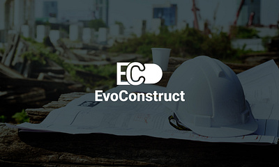 Construction Minimalist Modern Logo Design company identity construct evo construct highly minimalist logo minimalistic worker identity