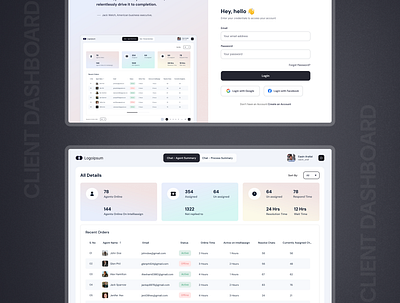 Dashboard - Login & Dashboard Grid list card deisgn dashboard filter grid login logo menu pagination search signup sort tab table top nav ui ui design ux web application webapp website