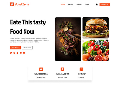 Restaurant Landing Page Design creative ui design dark mode ui dribbble inspiration elegant website ui figma ui design food delivery ui high conversion design interactive ui landing page design mobile friendly website modern restaurant ui responsive web design restaurant ui design restaurant website ui user friendly design web design inspiration web design trends 2024