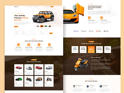 Fast Car - Car Rental Website branding figma website home page landing page luxury ui home page used vehicle website