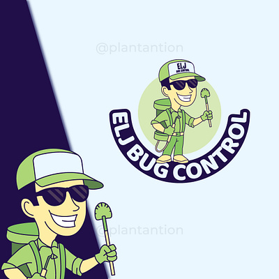 ELJ Bug Control graphic design logo