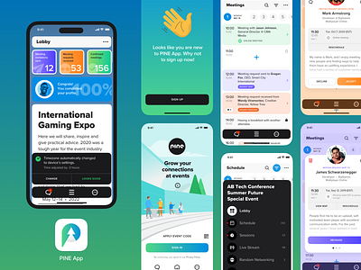 PINE App mobile app design pine pine events