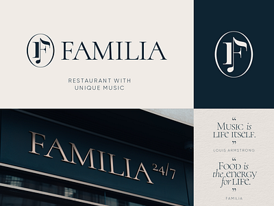 FAMILIA brand design f f letter icon logo logodesign logotype monogram music note sign sound symbol