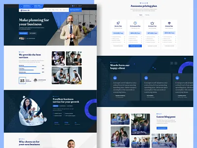 Business Agency Landing Page agency branding business figma website home page illustration landing page marketing ui website