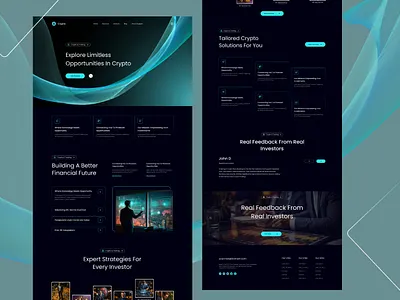 Crypto Web Landing Page Design 3d branding design graphic design landing page ui ui design uiux we webpage