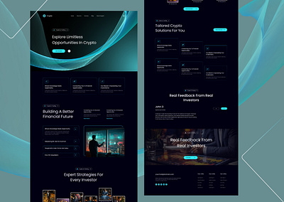 Crypto Web Landing Page Design 3d branding design graphic design landing page ui ui design uiux we webpage