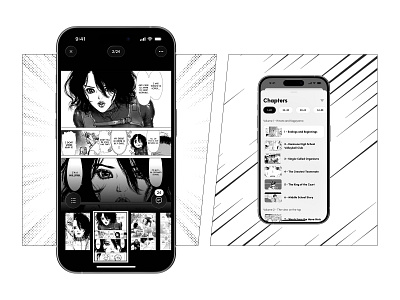 Animang App anime app cinema comics entertainment manga read ui ux