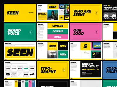 SEEN Brand Guidelines agency art book brand design brand guidelines branding design guidelines identity logo music style guide typography