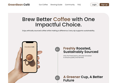 Coffee - Landing Page coffee hero section landing page ui ux