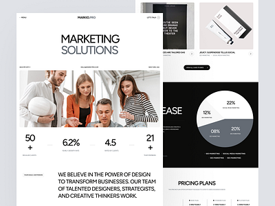 Markio - Agency Website On Webflow agency template agency website landing page ui web design webflow template website design