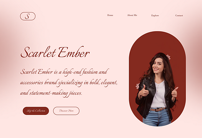 Scarlet Ember Luxury Fashion Brand branding ui