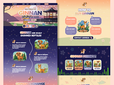 Ginnan - Dog Services Figma Landing Page banner figma website home page illustration landing landing page ui website