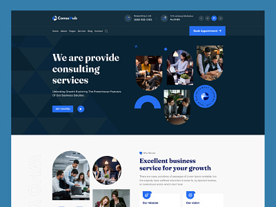 Digital Agency Website Landing Page branding business design figma website home page illustration landing page ui website