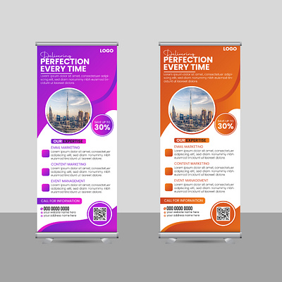 Modern Corporate Roll-Up Banner Design banner banner design branding corporate graphic design roll up roll up banner