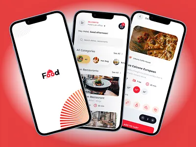 🚀 Modern Food Delivery App Design interactive prototyping