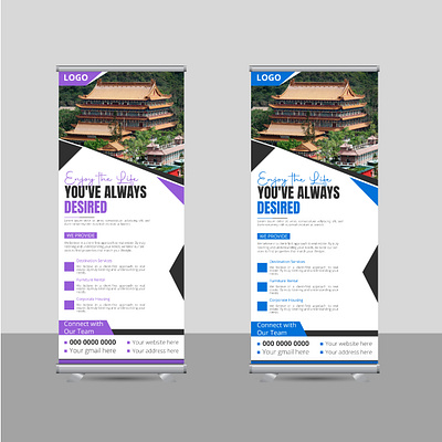 Real Estate Roll-Up Banner Design banner branding creative design estate modern real real estate real estate banner roll up