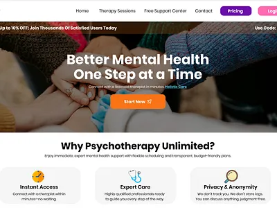 psychotherapyunlimited.com app branding design typography ui ux web app website