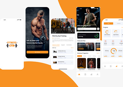 Fitness Mobile UI Design app application design branding design mobile app ui ui app design ui design