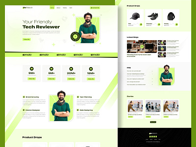 MeMarch - Tech Shopping Services Landing Page branding business design figma website home page illustration landing page logo ui web website