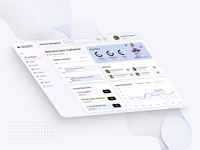 Data Visualization: Dashboard for student activity analytics analyzis clean design clean visual dashboard dashboard design dashboard for student dashboard page dashboard ui design edtech landing page progress schedule statistics study platform webdesign website