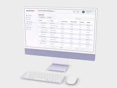 Data Visualization: Tables for teacher clean design clean visual course dashboard dashboard for teacher data data visualization design edtech journal landing page study platform table tables tables for teacher ui user experience ux webdesign website