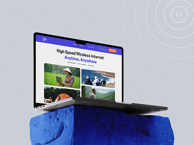 Wireless Internet Modem - Landing Page 5g connectivity high speed internet landing page modem rural rural area ui ux website wifi wireless